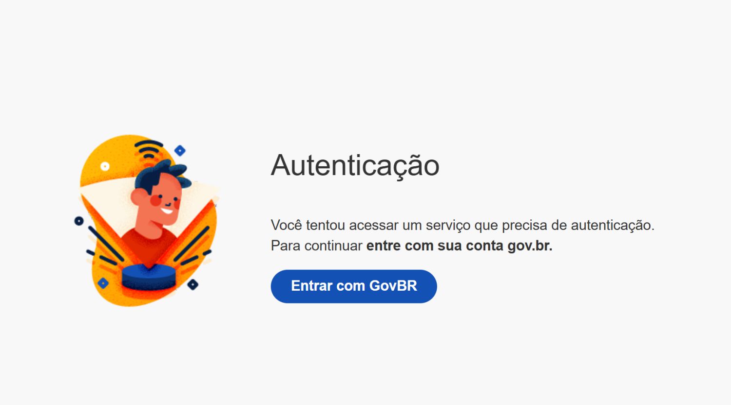 Janela de autenticação e-CAC